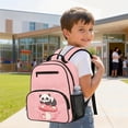 thumbnail image 3 of Uorisanigo Pink Panda Mushroom School Backpack for Kids Girls Large Capacity, Lightweight Preschool Elementary Daypack with Adjustable Shoulder for Camping Travel, 3 of 7