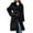 Black, variant on TOUMENY Women's Winter Faux Fur Coat Long Elegant Furry Jacket V-Neck Tie Front Loose Oversized Casual Party Dressy Outerwear Black XXL