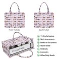 thumbnail image 2 of Large Capacity Tote Bag,Cute Pitbull Terriers Dog and Flower Handbag Fashion Luxury Tote Bag,15.7"x13"x 5.1" Inches,Laptop Compatible, 2 of 6