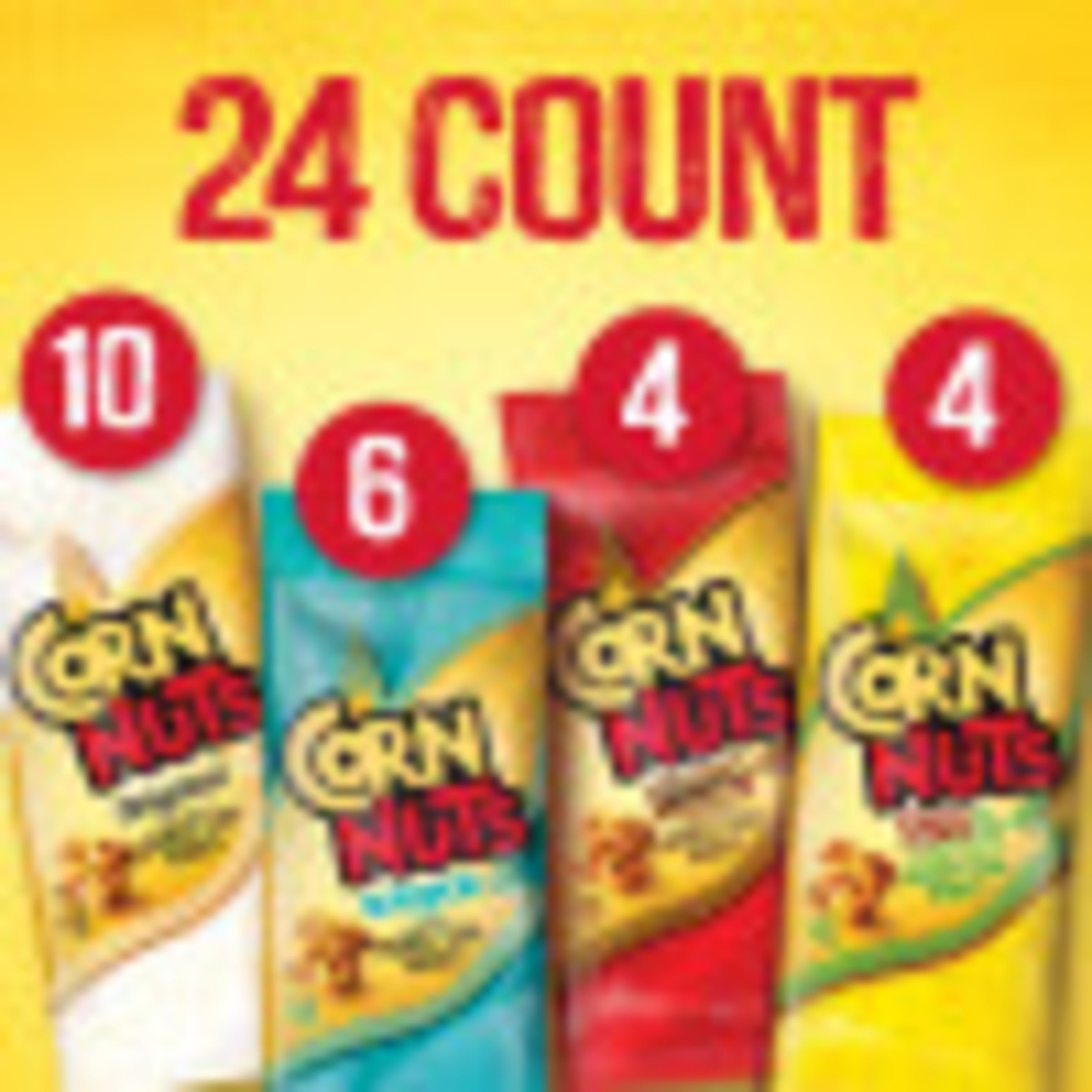 Corn Nuts Original, Ranch, BBQ & Chile Picante Con Limon Crunchy Corn Kernels Variety Pack, 24 ct Box, 1.7 oz Packs