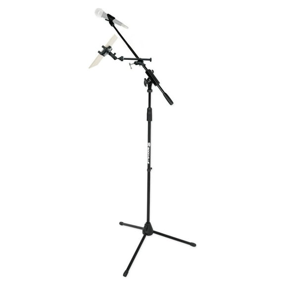Rockville Karaoke Performance Mic Stand w/ Boom Smartphone/Tablet/iPad Mount