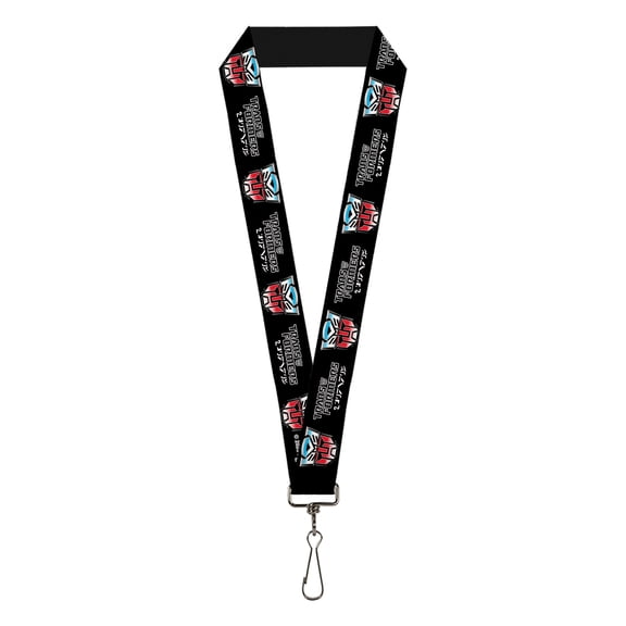 Transformers Lanyard, Transformers Autobots Cybertronian Icon Black Blues Red White, Elastic