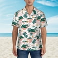 thumbnail image 2 of Xecao Hawaii Palms print Hawaiian shirt - a stylish short-sleeve button-down for men, perfect for casual beach and tropical outings., 2 of 9