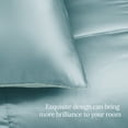 thumbnail image 6 of Whale Flotilla 3-Piece Reversible Silky Soft Queen Size Comforter Bedding Set, Luxurious Satin Comforters with 2 Satin Pillowcases, Lightweight Duvet for All Seasons, Haze Blue, 6 of 8
