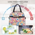 thumbnail image 5 of Portable Cross-Body Insulated Lunch Bag 9×5×7.8in Waterproof And Wear-Resistant Can Be Reused For Picnic Work Out Use Leopard Print Pattern Rainbow_3, 5 of 8