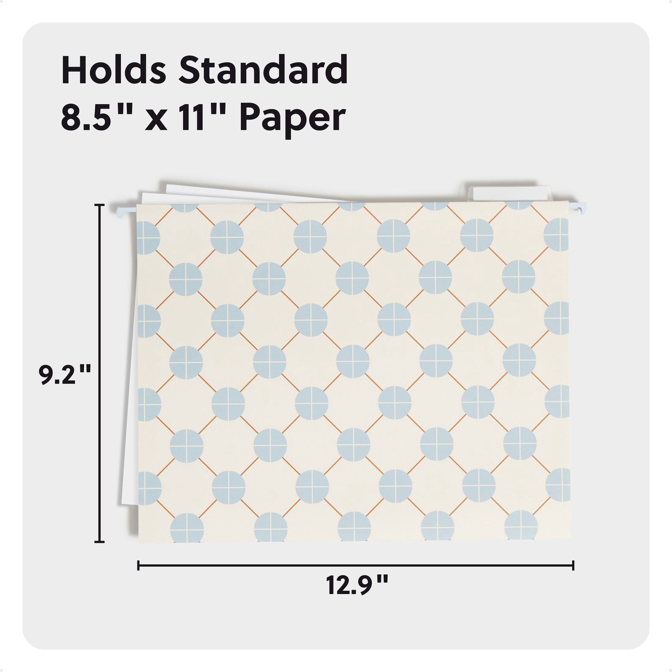 U Brands Fashion Hanging File Folders, Set of 6, Geo Oasis, Letter Size