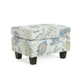 thumbnail image 2 of Noxveil Modern Upholstered Storage Ottoman, Beige + Blue Floral, 2 of 10