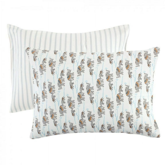 Touched by Nature Baby Organic Cotton Toddler Pillowcase, Elephants, One Size