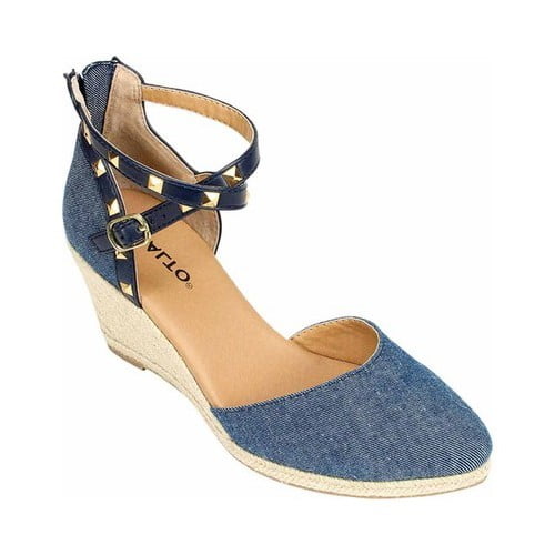 Rialto - rialto shoes 'campari' women's wedge, dark blue - 9.5 m ...
