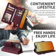 thumbnail image 2 of ETFAST Wallet Multi Card Zipper Magnetic Flip Leather Case For iPhone 15 Pro Max 15Pro 15Plus Shock Proof Phone Case, 2 of 6