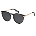 thumbnail image 1 of Gafas de sol redondas retro polarizadas SOJOS SJ2368 negras/grises, 1 of 5