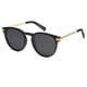 thumbnail image 1 of Gafas de sol redondas retro polarizadas SOJOS SJ2368 negras/grises, 1 of 5
