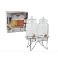 thumbnail image 1 of Set 2 Dispensadores Vidrio 4 Litros X 2 Soporte Acero SIMPLY HOME 41339, 1 of 4