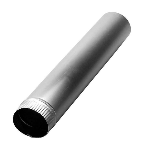 Lot of 2 Deflecto DP244 Round Aluminum Pipe, 4" W x 24" L