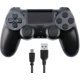 thumbnail image 1 of Controlador inalámbrico compatible con P-s5 - Gamepad de control remoto recargable con cable de carga (negro) Hs, 1 of 3