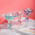 thumbnail image 5 of Light Luxury Retro Cocktail Glass Goblet Transparent Petal Shape Dessert Glass Cup Ice Cream Cups F Banmo, 5 of 5