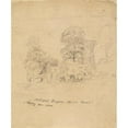 thumbnail image 3 of Cornelius Varley 12x14 Black Modern Framed Museum Art Print Titled - Melcomb Bingham Church - Dorset (1840), 3 of 5