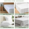 thumbnail image 6 of Simple&Opulence 100% Washed Linen Duvet Cover Set-3 Pieces Shabby Chic Premium Ruffled Bedding with 1 Comforter Cover and 2 Pillowshams France Flax High End Frill Sets Vintage Style(King, White), 6 of 8
