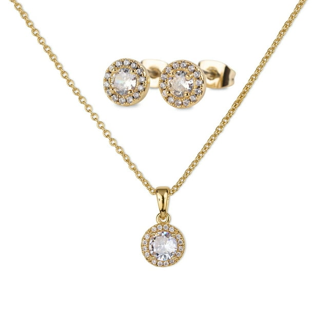 Set de Joyería para Mujer Oro 14k LuckyLy Collar y Aretes Modelo Judy UNITALLA