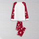 thumbnail image 4 of Conjunto de pijama de 2 piezas de ajuste holgado con estampado de alce familiar traje de pantalón largo rojo traje diario FLhrweasw Nuevo, 4 of 9