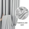 thumbnail image 3 of RYB HOME Room Divider Curtains with Flexible Silent Track Wall Mount&Ceiling Mount, Blackout Extra Wide Floor to Ceiling Curtain with Hooks for Living Room/Bedroom/Theater, White, W150 x L96, 1 Panel, 3 of 13