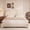 Beige, variant on Boucle King Size Bed Frame with Adjustable Headboard, Upholstered Cloud Platform Bed Frame with Wood Slats, Noise-Free King Bed, No Box Spring Required, Easy Assembly, Brown