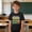 Black E, variant on Kids Boys Short Sleeve T-Shirt Cartoon Graphic Tee Black Soft Cotton Back to School Top,Size 5 T