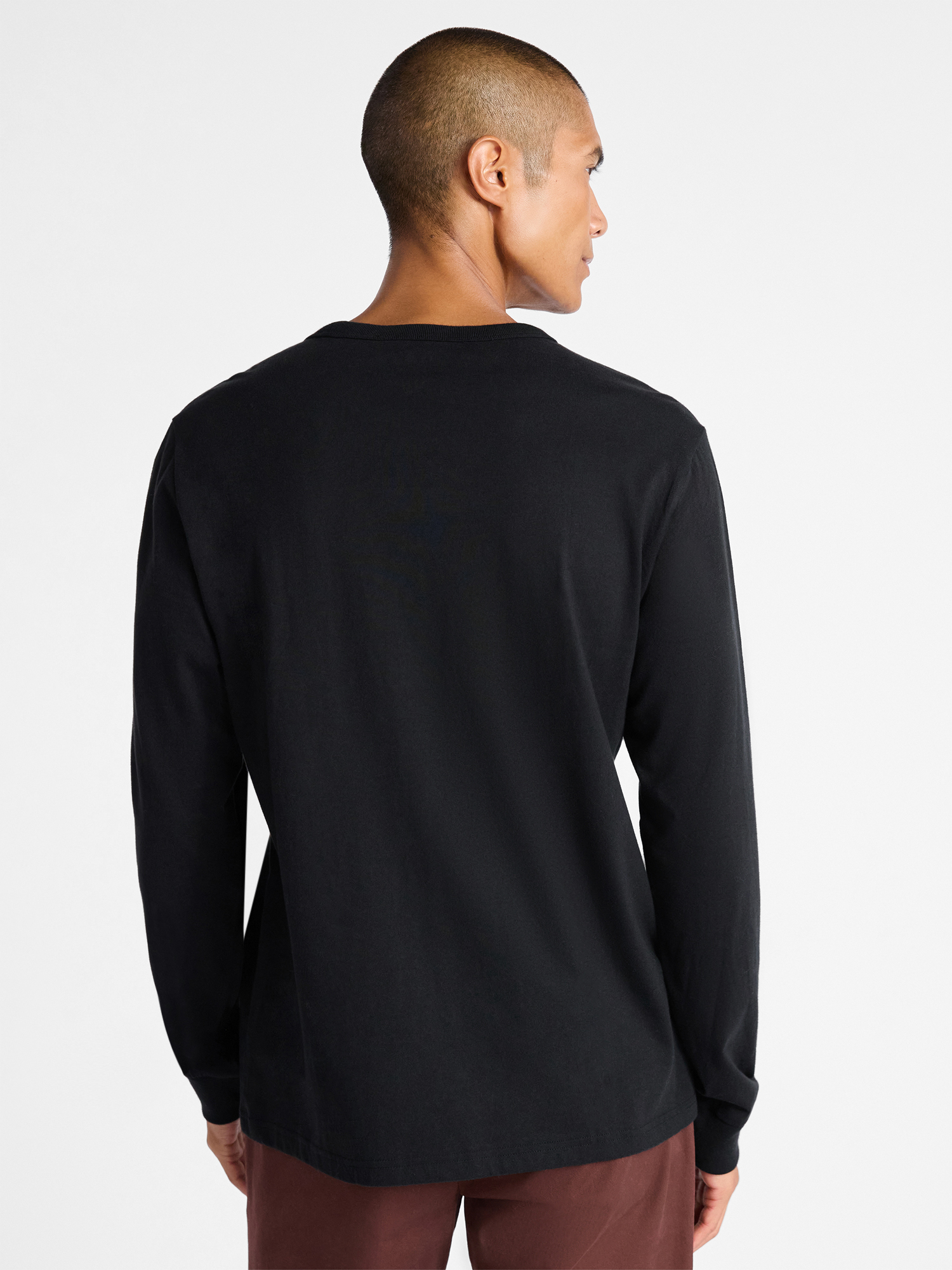 Men's Everyday Cotton Tee with Long Sleeves, Sizes XS-3XL
