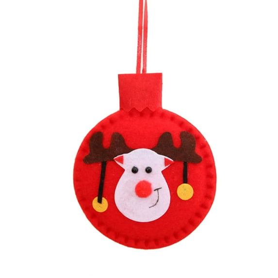 Christmas Fabric Round Pendant Home Christmas Tree Pendant Fabric Small Round Ball Pendant Christmas Tree Pendant