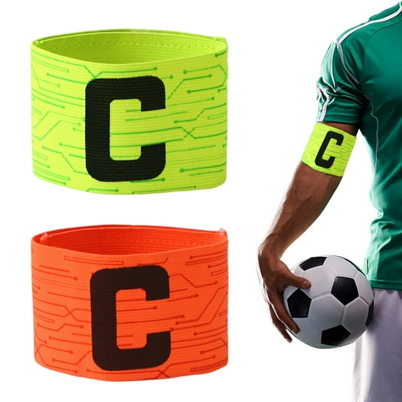 ZenCart Soccer Captain Armband with Adjustable Fastener Tape Vibrant Color Football Arm Band Elastic Captain Arm Band Team Accessories