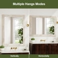 thumbnail image 4 of Anyrose 40.2"x30" Rectangular Wooden Framed Vanity Bathroom Mirror, White, 4 of 5