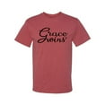 thumbnail image 2 of Wild Bobby Grace Wins Script Inspirational/Christian Men Graphic Tee, Vintage Heather Red, 3X-Large, 2 of 5