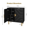 thumbnail image 2 of CBJCBJ 31.7" Modern Accent Sideboard Buffet Cabinet with 2 Doors & Shelves, Credenza for Living Room Storage, Black, 2 of 6