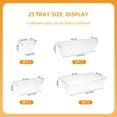 thumbnail image 7 of Buanson 25 PCS Plastic Drawer Organizers Set, 4-Size Versatile Bathroom & Vanity Drawer Organizer Trays, Storage Bins for Makeup,Kitchen & Office (Clear), 7 of 7