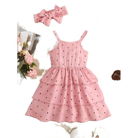 

Cute Polka Dot Spaghetti Strap Cami Sleeveless Dusty Pink Baby Dresses (Baby s)