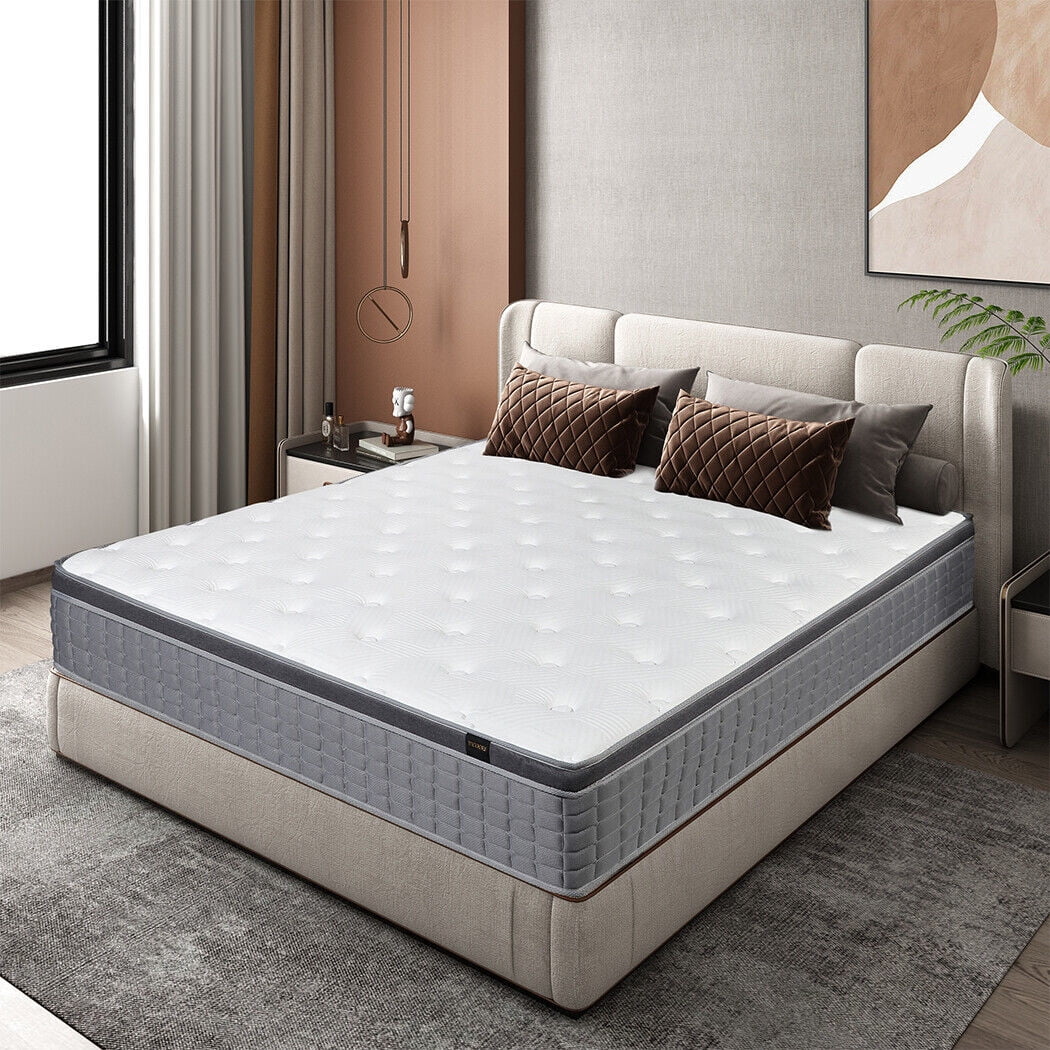 MICOOLS 14" Gel Memory Foam Spring Hybrid Mattress in a Box,Full Mattress