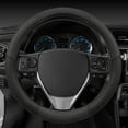 thumbnail image 4 of Motor Trend Odorless Black Classic Stitch Perforated Simulated Leather Steering Wheel Cover for Car SUV Van & Truck, 4 of 6