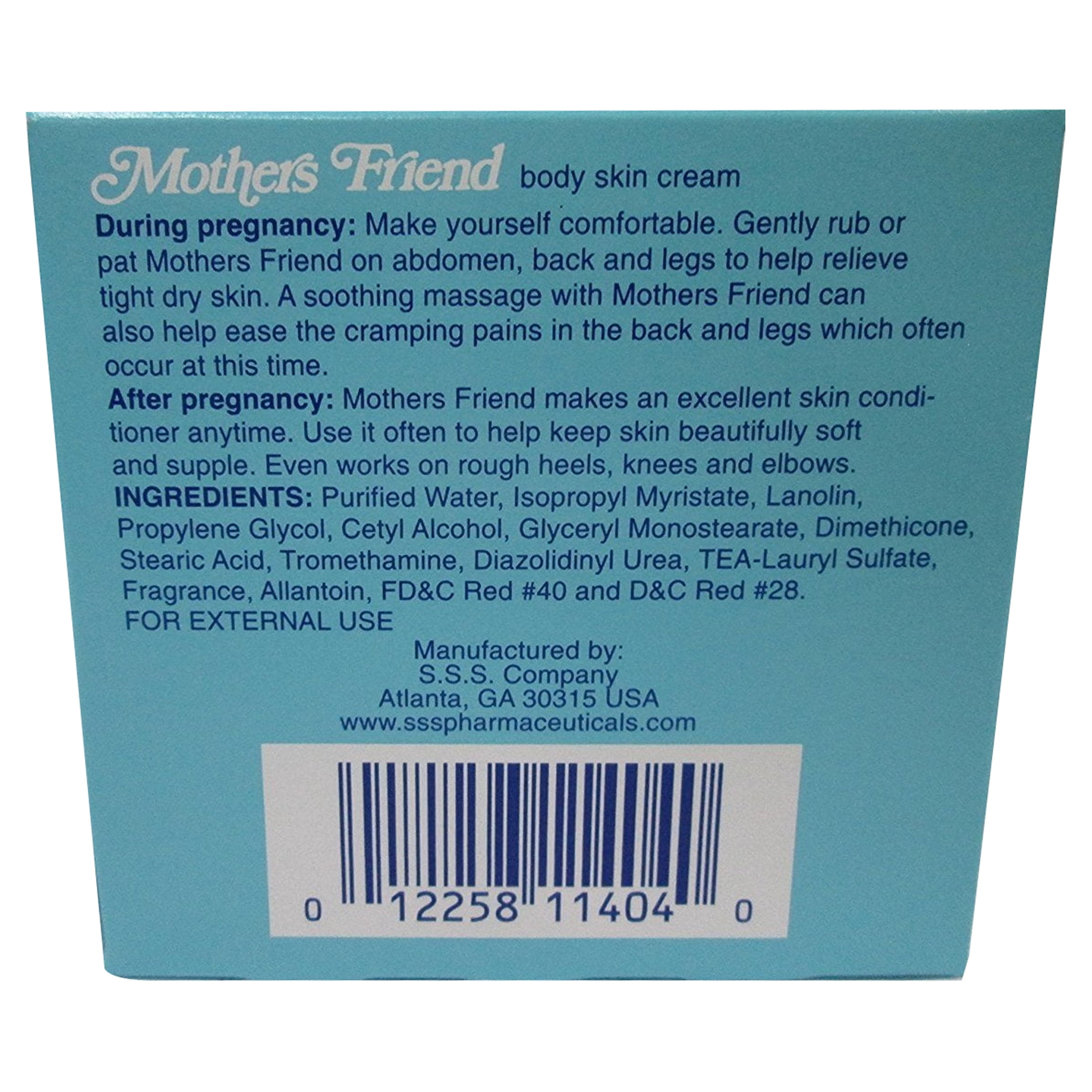 Mothers Friend Body Skin Cream, Original Formula - 4 oz