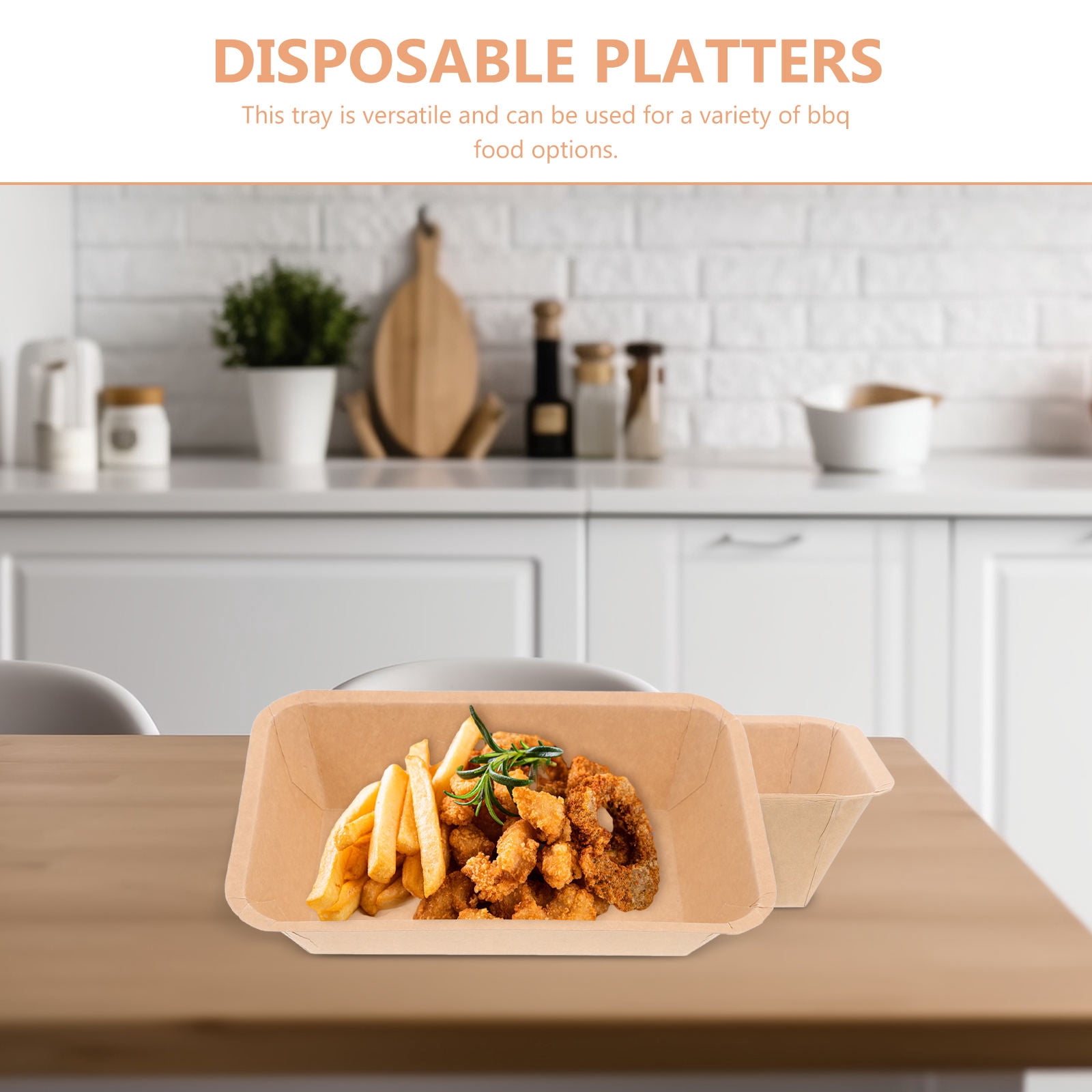 OULII 50Pcs Rectangular Paper Plates for Crawfish and Seafood at Restaurants