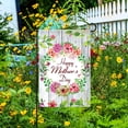 thumbnail image 2 of Rdsfhsp Happy Mother's Day Floral Wreath Double Sided Decorative Linen Garden Flag for Holiday Home Outdoor Decor 12x18 inch, 2 of 5