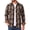 Brown, variant on Men Flannel Shacket Long Sleeve Plaid Shirts for Men Button Down Men Shirts Lightweight Men Jacket with Pocket