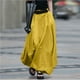 thumbnail image 1 of Falda larga Y2k para mujer, falda Retro de cintura alta y temperamento elegante, estilo gótico sólido, falda acampanada grande, ropa de fiesta, 1 of 5