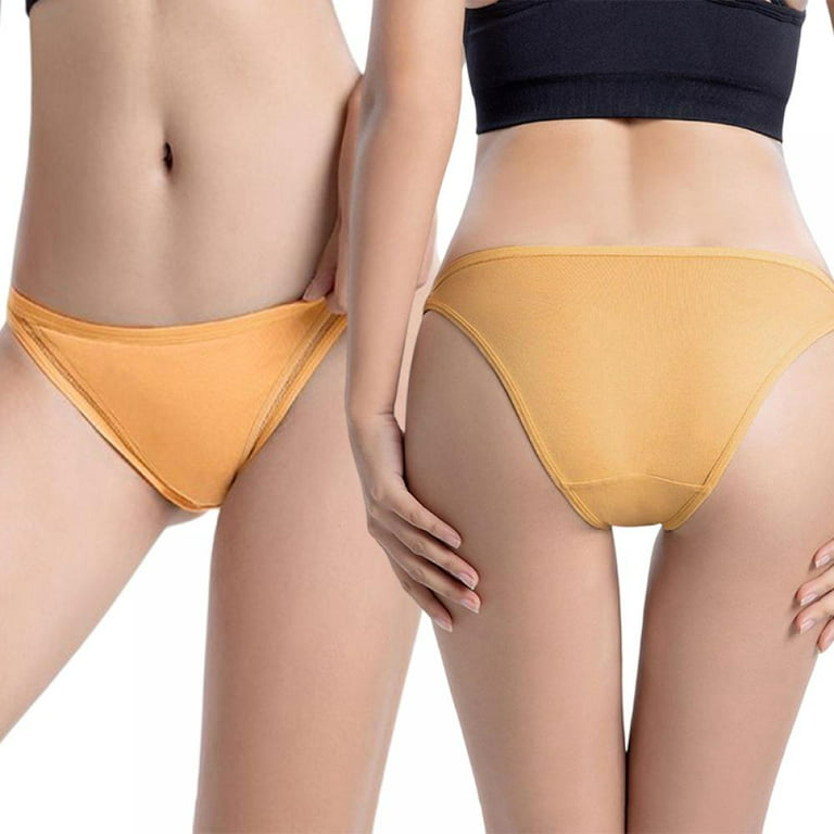 Baywell Women's Cotton Bikini Panties, High-Cut Full Coverage Stretch Cool  Underwear for Women, Skin M-XL