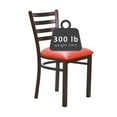 thumbnail image 4 of Linon Belmar Metal Dining Side Chairs, Set of 2, Antique Bronze and Red Faux Leather, 4 of 9