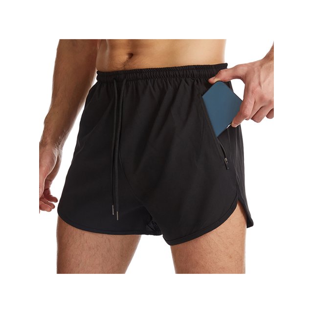 Txlixc - Pantalones de chándal de secado rápido para hombre, pantalones cortos de ejercicio de malla transpirable para gimnasio con bolsillo con cremallera, pantalones cortos con cordón Txlixc Casual