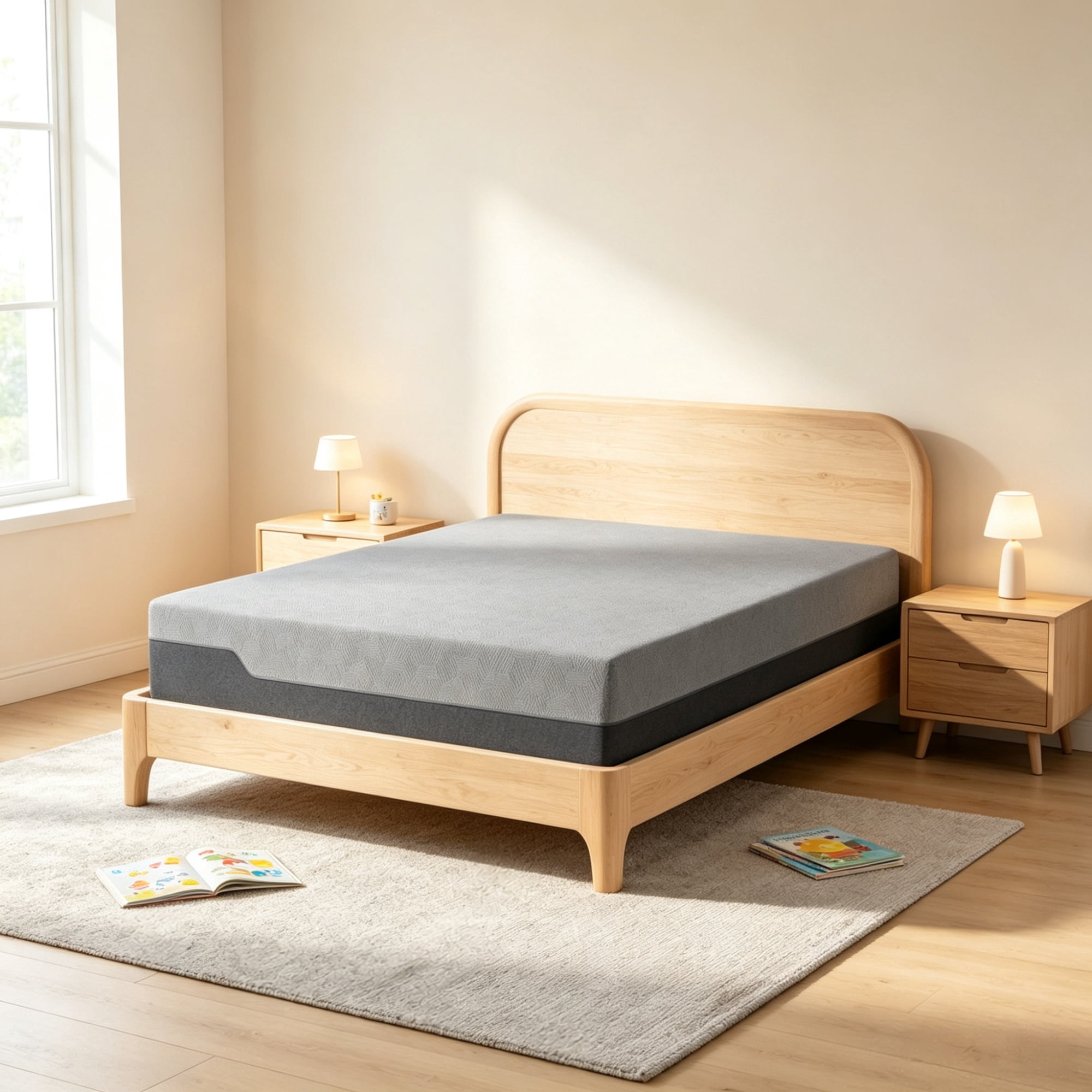 12" Pressure Relief Memory Foam Mattress, Graphene Gel Cooling Copper, Easy Setup Bed in a Box（Only Mattress）