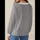 thumbnail image 5 of Blusas de Larga para Mujer, Blusas de Otoño, Camisetas Informales de Cuello en V Suaves y de Gran Tamaño, Ropa de Moda, Conjuntos Gris XL, 5 of 6