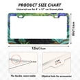 thumbnail image 2 of Aluminum License Plate Frame 2 Pack Car Exterior Accessory Car Tag Holder for Front Rear Plates Cars Decor Black Cat and Irises, 2 of 7