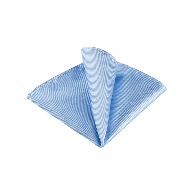 INSPIRE CHIC Men's Pocket Square Classic Self-folded Polka Dots Handkerchiefs For Wedding Sky Blue One Size