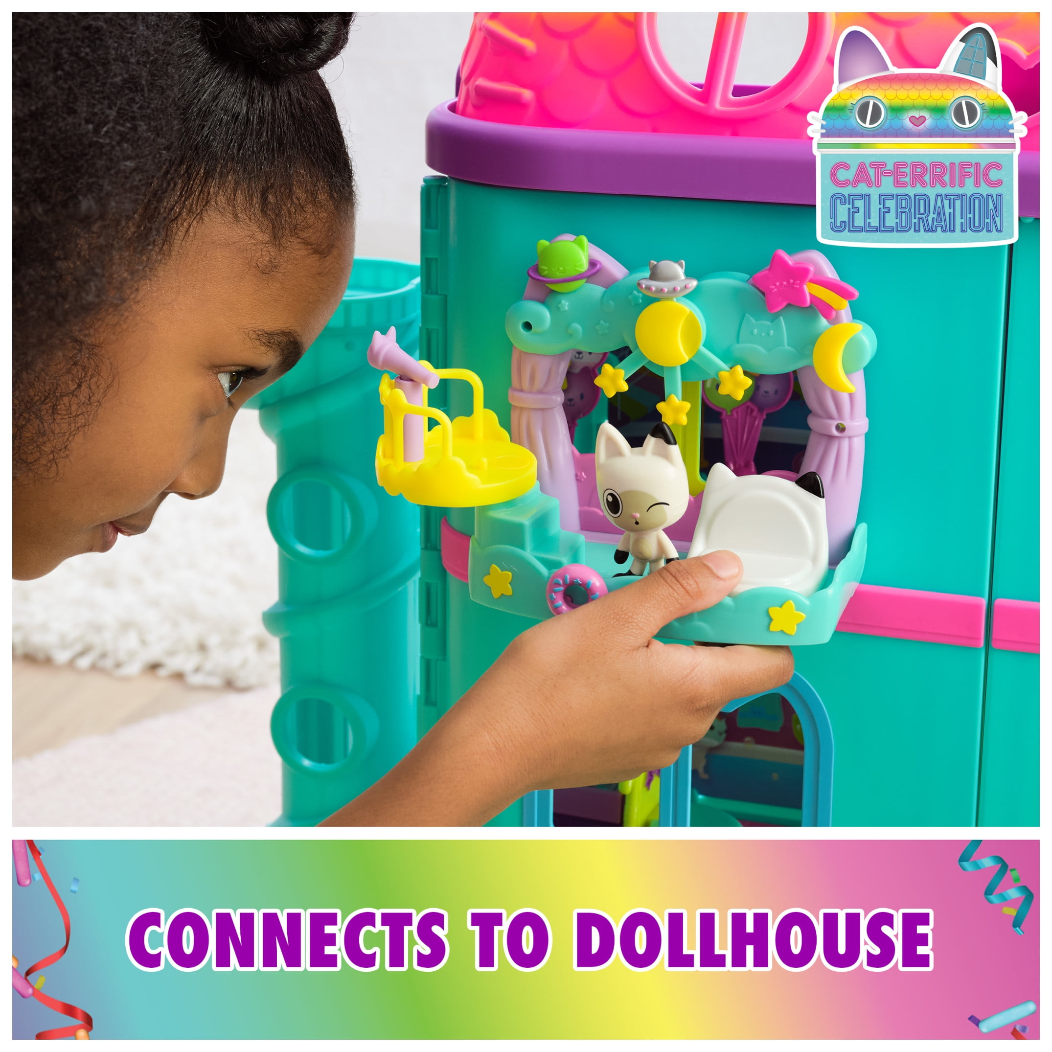 Gabby’s Dollhouse, Pandy Paws Dreamy Balcony Playset with Toy Figures & Accessories